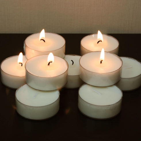 Stonebriar 20 Count Unscented Mega Oversized Clear Cup Tea Light Candles with 9 Hour Burn Time