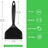 Shappy 2 Pcs Wide Silicone Spatula, Nonstick Fried Shovel Turner for Cookware, Egg Cookie Omelette (Black, Red)