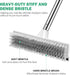 SetSail 51-Inch 2 1 Floor Scrub Brush with Long Adjustable Handle in Scrape Brush Stiff Bristle Floor Scrubber