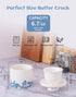 Counter,Blue 6.7 oz TEATALK Vintage Boho Butter Crock - French Ceramic Butter Keeper for and White Porcelain Butter