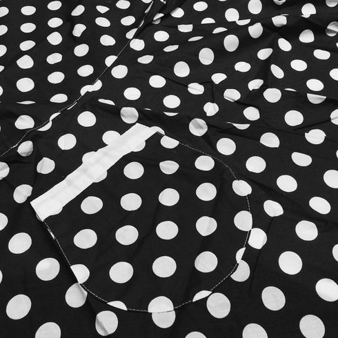 Wrapables Adjustable Flirty Hostess Apron with Black Polka Dots