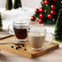 17oz,Double Beverages,Set 4 CNGLASS Large Glass Coffee Mugs Walled Insulated Clear Coffee Cups with Handle,Clear