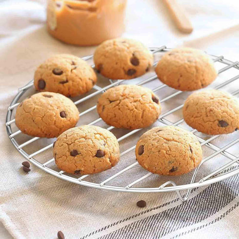 TeamFar Round Cooling Rack - Set of 2, 7½ Inch Stainless Steel Baking Steaming Roasting Rack, Healthy & Dishwasher Safe