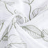 Topick White Sheer Kitchen Curtains with Sage Green Leaf Embroidery, 36 Inch Rod Pocket, 2 Panels for Short Windows