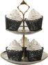 KPOSIYA 120 Pack Artistic Cupcake Wrappers, Black Laser Cut Cake Paper Cups for Wedding Baby Shower Birthday Decoration