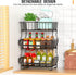 3-Tier (1 Pack) Gsiekare Rolling Pantry Organizer and Storage Cart with Wheels Stackable Wire Snack Cart for Kitchen