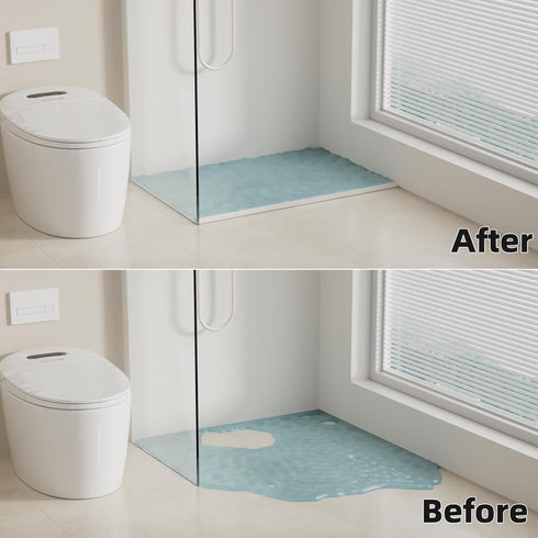39 inch Water Barrier for Sink, Silicone Rubber Kitchen Splash Guard, Bendable Corner Dam for Countertop