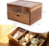 2 9 HTB Large Tea Organizer Tier with Drawer, Tea Bag Organizer with Acrylic Transparent Hinged Lid, Compartments
