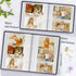 Photo Album 4x6 for 300 Photos with Writing Space, Leather Cover with Display Window, Wedding Gift