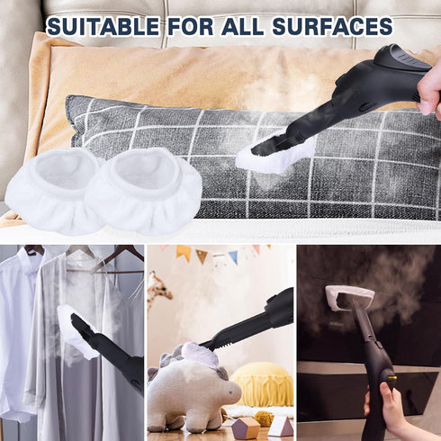 6 Pack 3 Pack Set STC-EU168, Waitbird Microfiber Mop Pads and Ironing Cloths Replacement, Compatible Steam Cleaner