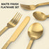 LAZAHOME 20-Piece Gold Silverware Set for 4, Stainless Steel Flatware Cutlery Set, Matte Finished, Dishwasher Safe