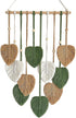 TUDRUKU 15.7x36 Inch Macrame Wall Hanging Nursery Decor Leaves Woven Tapestry Feather