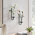Set 2 of Hanging Glass Vases with Metal Stand - Stylish Plant Holder