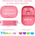Bento Box, 44oz 4 Compartment Lunch Container with Cutlery for Kid/Adult/Toddler, Leak Proof, BPA Free (Pink)