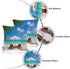Swono Set 2 18 18 Inch of Decorative Throw Pillow Covers Turquoise Sea, Tropical Ocean Beach Chair Palms Farmhouse