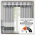 Madison Park Window Curtain Single Panel, Faux Silk, Room Darkening for Living Room and Bedroom, 84"L x 50"W, Grey