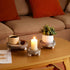VIVIRBIEN 3PCS Wood Risers for Decor Mini Wooden Stool Display Stand with Removable Feet Farmhouse Rustic Decor Risers