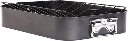 Cuisine Select Steel Roasting Pan and Rack, 2 Piece Set