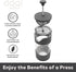 Oggi French Press Coffee Maker (12oz) - Borosilicate Glass, Single Cup French Press, Charcoal