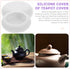 Kichvoe Teapot Lid Silicone Sleeve - 2pcs Replacement Knob Cover for Teapot Lid Protection, Anti-scald White Handle