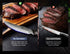 Steak Knives Set of 2, 4.8 Inch High-Carbon Japanese Stainless Steel Non-serrated Meat Knife with Wood Handle