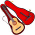 Dselvgvu (9.84"x3.62"x1.18") Wooden Miniature Guitar with Stand and Case Mini Musical Instrument Guitar Replica