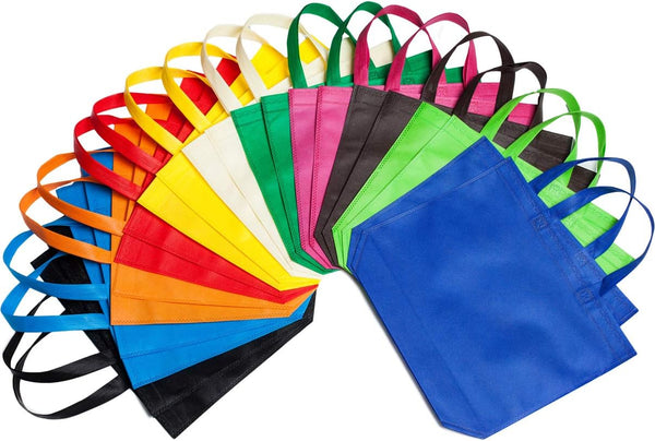 Reusable Gift Bag with Handles, 22 Pcs Large Tote Bags Bulk, 11 Colors for Shopping, Groceries, Birthday Party
