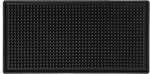 Black Bar Mat (12x6 Inches) (Pack of 1), Stylish Spill Mats for Bars, Restaurants, Non-Slip & Non-Toxic Countertop Mats