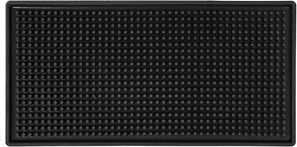 Black Bar Mat (12x6 Inches) (Pack of 1), Stylish Spill Mats for Bars, Restaurants, Non-Slip & Non-Toxic Countertop Mats