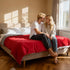 82'' 82'' 3-Layer 80oz(Red/Gray), Tisancy King Size Waterproof Blanket for Bed Couch, x Double Side Leakproof
