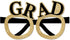 SWYOUN 12PCS Class Of 2025 Graduation Grad Party Eyeglasses Photo Props (Black, Gold)