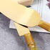 TANG SONG Simple Design Wedding Cake Knife and Serving Set for Parties, Weddings, Birthdays, Anniversaries, Golden
