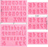 5 Pieces Small Letters Molds and Numbers Silicone Molds, 0-9 Numbers, Uppercase and Lowercase Alphabet Baking Molds