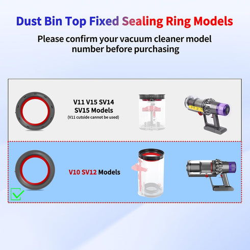 Dust Bin Fixed Sealing Ring Replacement Parts for Dyson V10 SV12 Cordless Vacuum Cleaner Accessories