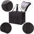 DIOMMELL Set 4 of Large Insulated Reusable Grocery Bags with Sturdy Zipper and Handles, Foldable Washable Heavy Duty