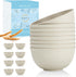 Wheat Straw Bowl Sets of 8, Unbreakable 26 OZ Cereal Bowls, Microwave and Dishwasher Safe, Winter-Snow Series