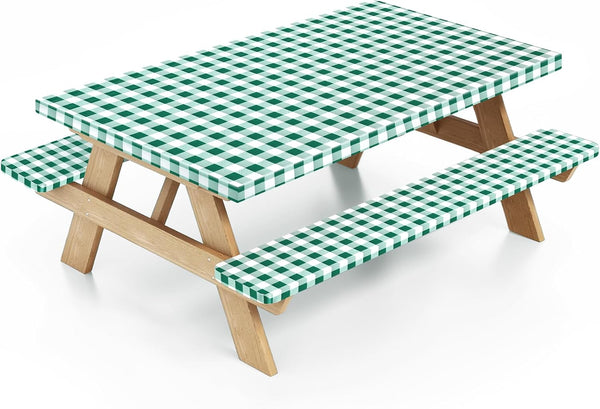 Picnic Table Cover with Bench Covers and Bag, Camping Table Camping Essentials