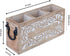 Farmhouse Decor 3 Compartment Silverware Holder - Utensil and Cutlery Caddy for Parties (10 x 4.5 x 5 Inches)