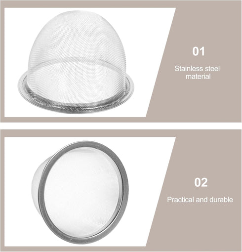 Luxshiny Mesh Tea Filter, 8Pcs Stainless Steel Tea Strainer Insert for Loose Tea Leaves, Replacement for Teapot