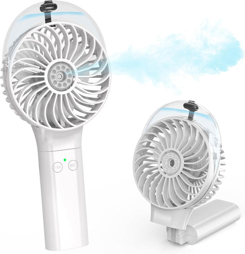 COMLIFE Portable Handheld Misting Fan, 3000mAh Rechargeable Battery Operated Spray Water Mist Fan for Travel