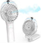 COMLIFE Portable Handheld Misting Fan, 3000mAh Rechargeable Battery Operated Spray Water Mist Fan for Travel