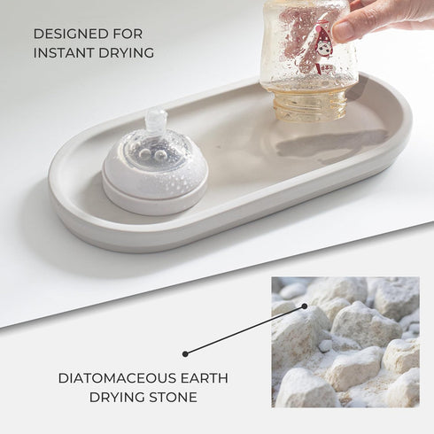 Countertop Selegna Diatomaceous Earth Stone Sink Tray - Quick Drying, Reversible Tray for Kitchen & Bathroom Organizer