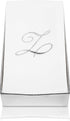 15.5 12 50 Count AH AMERICAN HOMESTEAD Disposable Napkins - Silver Monogram Guest Towel Napkins, Quilted Cloth-Like