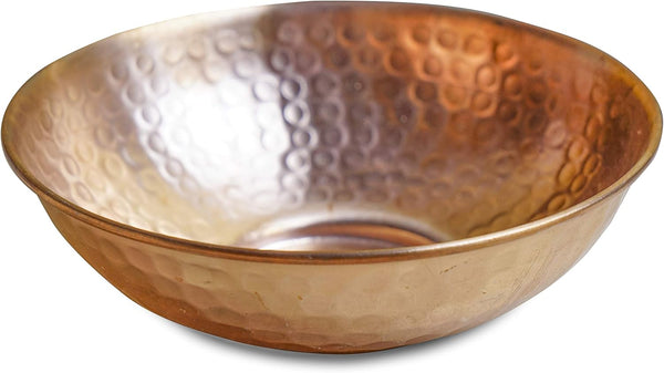 GoCraft Pure Copper Decorative Bowl, Hammered Finish for Nuts, Salad, Fruits & Kitchen Serving, 5"