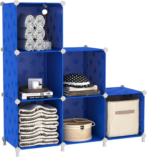 UNKU Cube Storage Organizer, 6 Cube Closet Organizer Storage Shelves, DIY Stackable