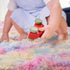 2ft 3ft junovo Washable, Non-Slip Area Rug, Soft Rainbow Area Rug for Girl's Room, Children's Play mat, Baby Girl