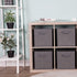MAX Houser Set of 6 Storage Bins, Cubes, Baskets with Dual Handles for Home Closet Bedroom Organizers, Foldable