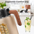 84oz 2.5Liter Glass Pitcher with Lid and Handle Borosilicate Glass Water Jug/Carafe for Hot & Cold Beverages, Large