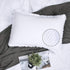 YINFUNG Quilted Pillow Sham White, Standard Set of 2 Muslin Cotton Tassel Fringe Pillowcases