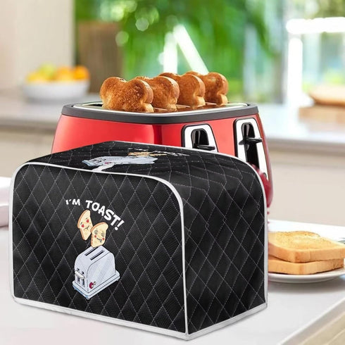Cartoon Toaster Pattern Dust Cover, Portable & Foldable Kitchen Oven Cover with Top Handle, Great Gift for Women